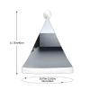 JZSTY LED Plush Santa Hat with Metallic Shard Print view 4