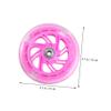 PU Light-Up Scooter Wheels, 2-Pack with Bearings, Pink view 2