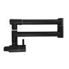 Wall-Mounted Kitchen Pot Filler Faucet, Folding Swivel, Cold-Water Only, Black view 1