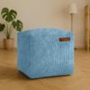 Green Bean Indoor Corduroy Pouf Cube, 16 x 16 x 16 in, Light Blue view 2