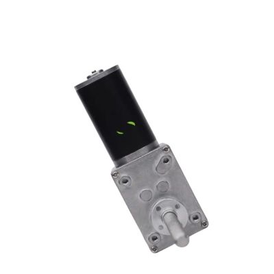 DeVow 5840-31ZY-M8 12V/24V Metal Worm Gear Micromotor, Adjustable Speed, 470–7 RPM, Forward/Reverse, with Bracket