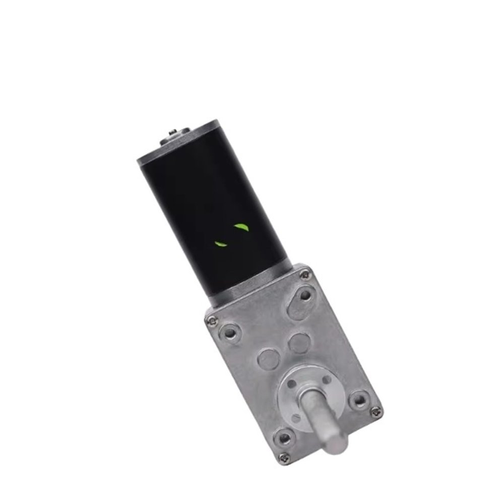 DeVow 5840-31ZY-M8 12V/24V Metal Worm Gear Micromotor, Adjustable Speed, 470–7 RPM, Forward/Reverse, with Bracket