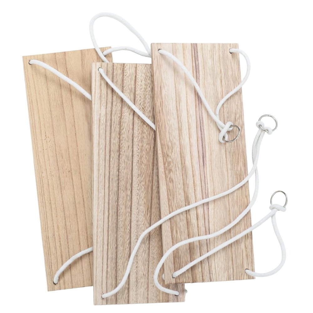 CORHAD Boho Rustic Hanging Wood Wall Shelf
