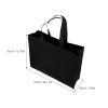 GARVALON Black Non-Woven Tote Bags, Tear-Resistant, Lightweight, Reusable, 20-Pack view 2