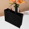 GARVALON Black Non-Woven Tote Bags, Tear-Resistant, Lightweight, Reusable, 20-Pack view 4