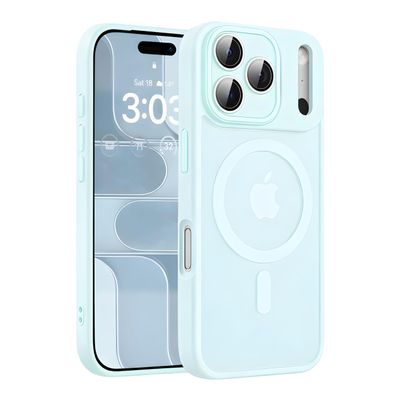 B&Jack iPhone 17 Pro Max Matte Case, Blue, with Camera Protection