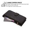 SEHEYA Case for Samsung Galaxy A07 4G / A06 5G / A06 4G, Embossed PU Leather Wallet Case with Crossbody Strap, Zipper, Black view 4