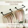 Aduanbang Industrial Black Iron Garment Rack, 54 cm, Removable Clothing Rod for Closet Storage (4) view 2
