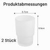 GZRXIOUS 2-Piece Frosted Glass Toothbrush Cup Set view 2