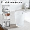 GZRXIOUS 2-Piece Frosted Glass Toothbrush Cup Set view 3