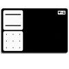 60 x 40 cm Large Felt Bulletin Board, Foldable Photo Wall with Self-Adhesive Tape, Vision Board for School, Home and Kitchen, Brownde (Black + White) view 1