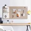 60 x 40 cm Large Felt Bulletin Board, Foldable Photo Wall with Self-Adhesive Tape, Vision Board for School, Home and Kitchen, Brownde (Black + White) view 2