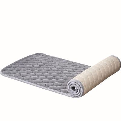 Miecoae Custom Bench Cushion, 1.5 cm Thick, Washable Flannel, Non-Slip, Gray, 55 x 155 cm