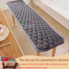 Miecoae Custom Bench Cushion, 1.5 cm Thick, Washable Flannel, Non-Slip, Gray, 55 x 155 cm view 2