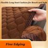Miecoae Custom Bench Cushion, 1.5 cm Thick, Washable Flannel, Non-Slip, Gray, 55 x 155 cm view 3