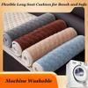 Miecoae Custom Bench Cushion, 1.5 cm Thick, Washable Flannel, Non-Slip, Gray, 55 x 155 cm view 4