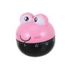 PERSELOSO Mechanical Cartoon Frog Kitchen Timer, Plastic, Pink view 1