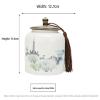 LEEDJUINE Ceramic Tea Canister, 900 ml view 2