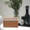 Wicker Basket with Lid, 36 x 26 x 21 cm, Rectangular with Handles view 4