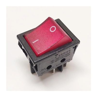 XTVVTODJXT 1-Piece Curved Boat-Type Switch, R210, 4-Pin, 2-Speed, 32 × 25 mm, 16 A/250 V, T125/55