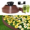 Flexible Plastic Lawn Edging, 5 cm x 10 m, Brown view 1
