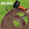 Flexible Plastic Lawn Edging, 5 cm x 10 m, Brown view 3