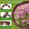 Flexible Plastic Lawn Edging, 5 cm x 10 m, Brown view 4