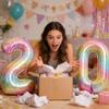 Rainbow Number 0 Birthday Foil Balloon, 101 cm, Helium Decoration view 2