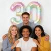 Rainbow Number 0 Birthday Foil Balloon, 101 cm, Helium Decoration view 3