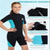 Summshall 2mm Kids' Neoprene Shorty Wetsuit, UV50+ Thermal Swimwear for Boys and Girls view 3