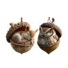 3D Forest Animal Acorn Ornaments, Woodland Animal Christmas Tree Decorations view 1