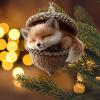 3D Forest Animal Acorn Ornaments, Woodland Animal Christmas Tree Decorations view 3