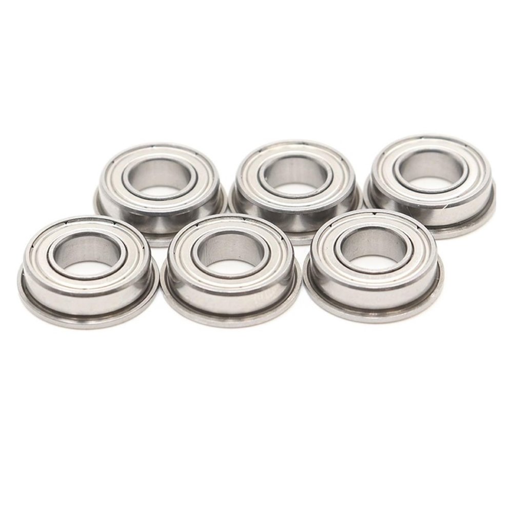 XRKJKQIDG 6-Piece Miniature Flange Bearings F6200–F6207, P5 High-Speed Flange Ball Bearings (F6207 P5)
