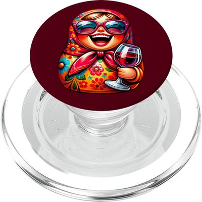 Russian Girl Matryoshka Wine PopGrip for MagSafe