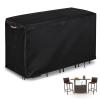 Hohong Bar Set Cover, Waterproof, 130 x 70 x 100 cm, Heavy-Duty PU-Coated Cover for Bar-Height Tables and Chairs view 1