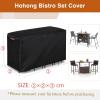 Hohong Bar Set Cover, Waterproof, 130 x 70 x 100 cm, Heavy-Duty PU-Coated Cover for Bar-Height Tables and Chairs view 2