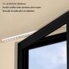 Ceiling-Mounted Curtain Track System, 1-Way, White & Black Aluminum Rail, 5.1 m/16.7 ft, Wall or Ceiling Installation view 3