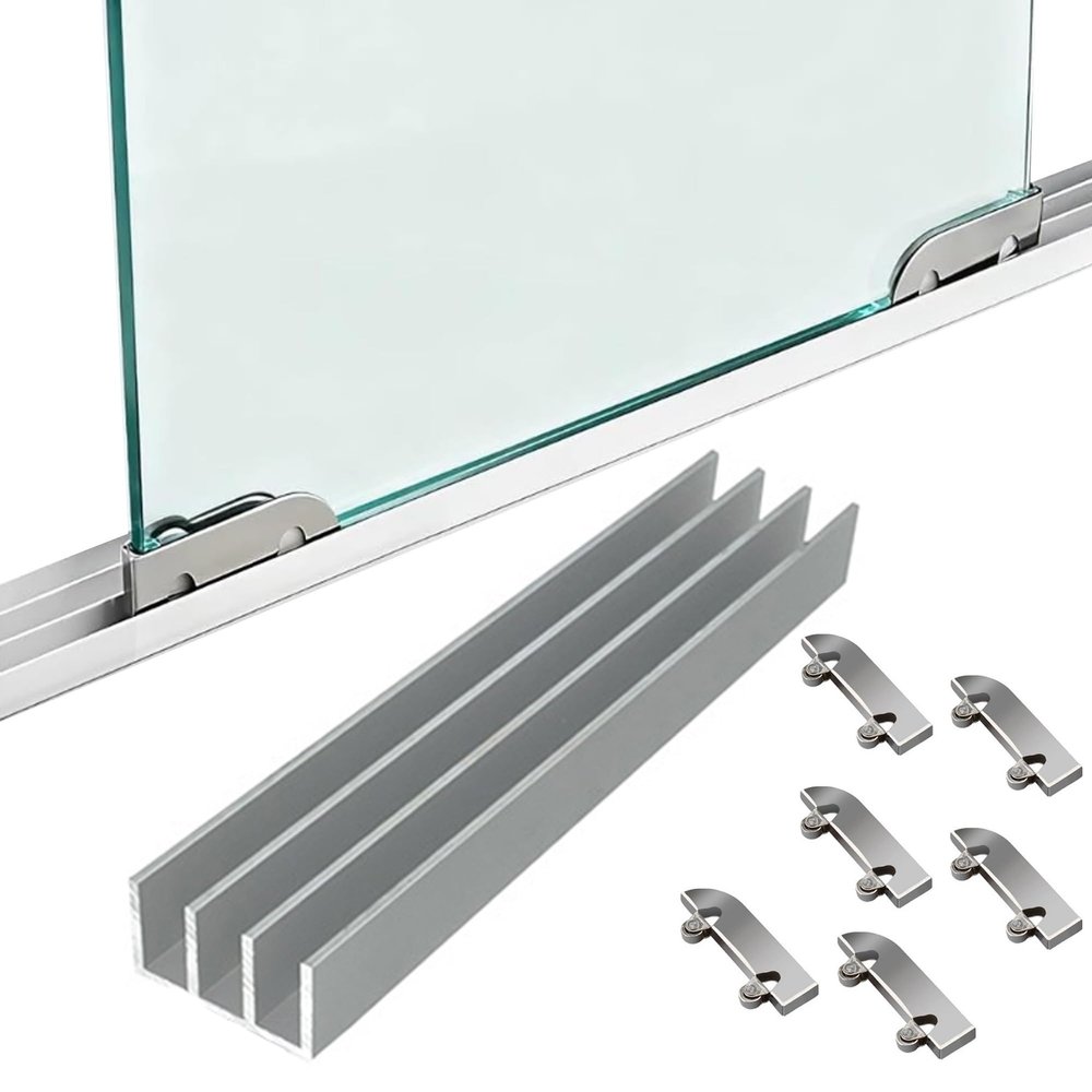 3-Track Cabinet Sliding Door Track Set, 130 cm