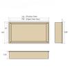 GTHTUHFD Built-In Stainless Steel Shower Shelf, Silver, 72 x 32 x 12.5 cm view 3