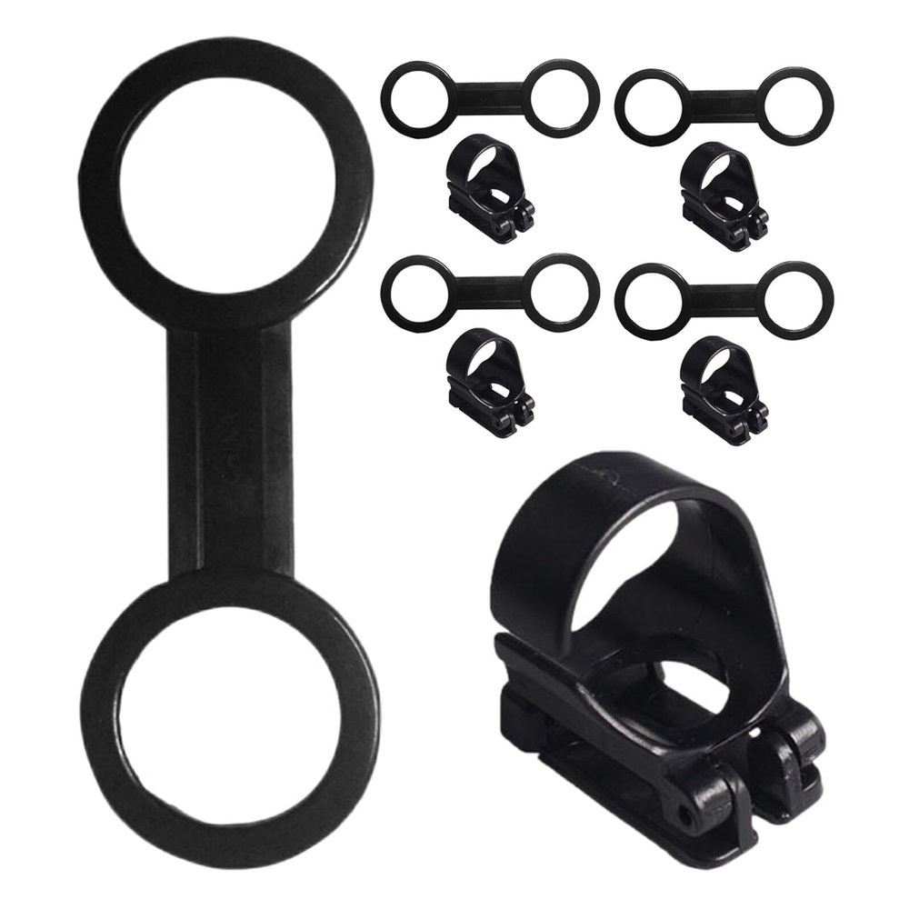 KOMBIUDA 5 Sets Diving Mask Strap Holders, Snorkel Clips, Replacement Mask Belt Clips, Black