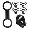KOMBIUDA 5 Sets Diving Mask Strap Holders, Snorkel Clips, Replacement Mask Belt Clips, Black view 1