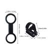KOMBIUDA 5 Sets Diving Mask Strap Holders, Snorkel Clips, Replacement Mask Belt Clips, Black view 2