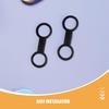 KOMBIUDA 5 Sets Diving Mask Strap Holders, Snorkel Clips, Replacement Mask Belt Clips, Black view 3