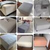 uyeoco Rectangular Ottoman Cover, Stretch Footstool Slipcover, Dark Gray, 33–40 cm view 2