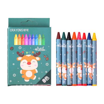 Generic Christmas Crayons - 8-Piece Art Supplies