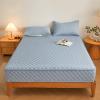 Adjustable Zipper Mattress Protector, Embroidered Quilted Cotton Encasement, Breathable, Washable Fitted Sheet, 5–40 cm (170 x 200 + 20 cm, Blue) view 2
