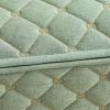 Adjustable Zippered Embroidered Quilted Mattress Protector, Gray/Beige, Cotton, Breathable, Washable, 5–40 cm (130 x 200 + 8 cm), Green view 4
