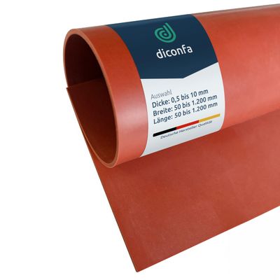 diconfa Red Silicone Mat, 1000 x 800 mm, 1.5 mm Thick