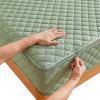 Adjustable Zippered Quilted Mattress Protector, Gray/Beige Cotton, Breathable, Washable, 5–40 cm (180 x 190 + 24 cm) view 1