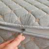 Adjustable Quilted Zipper Mattress Protector, Gray/Beige, Cotton, 120 x 190 cm + 18 cm view 4